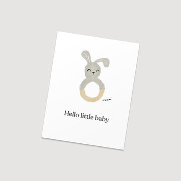 Beige Bunny Card