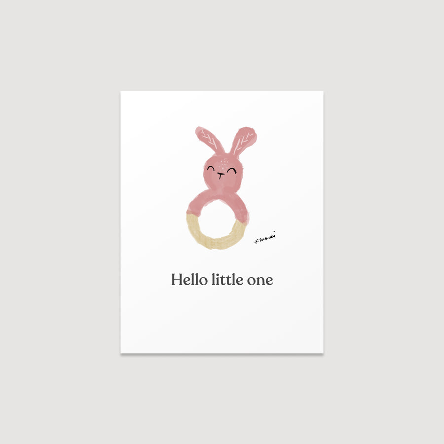 Pink Bunny Card